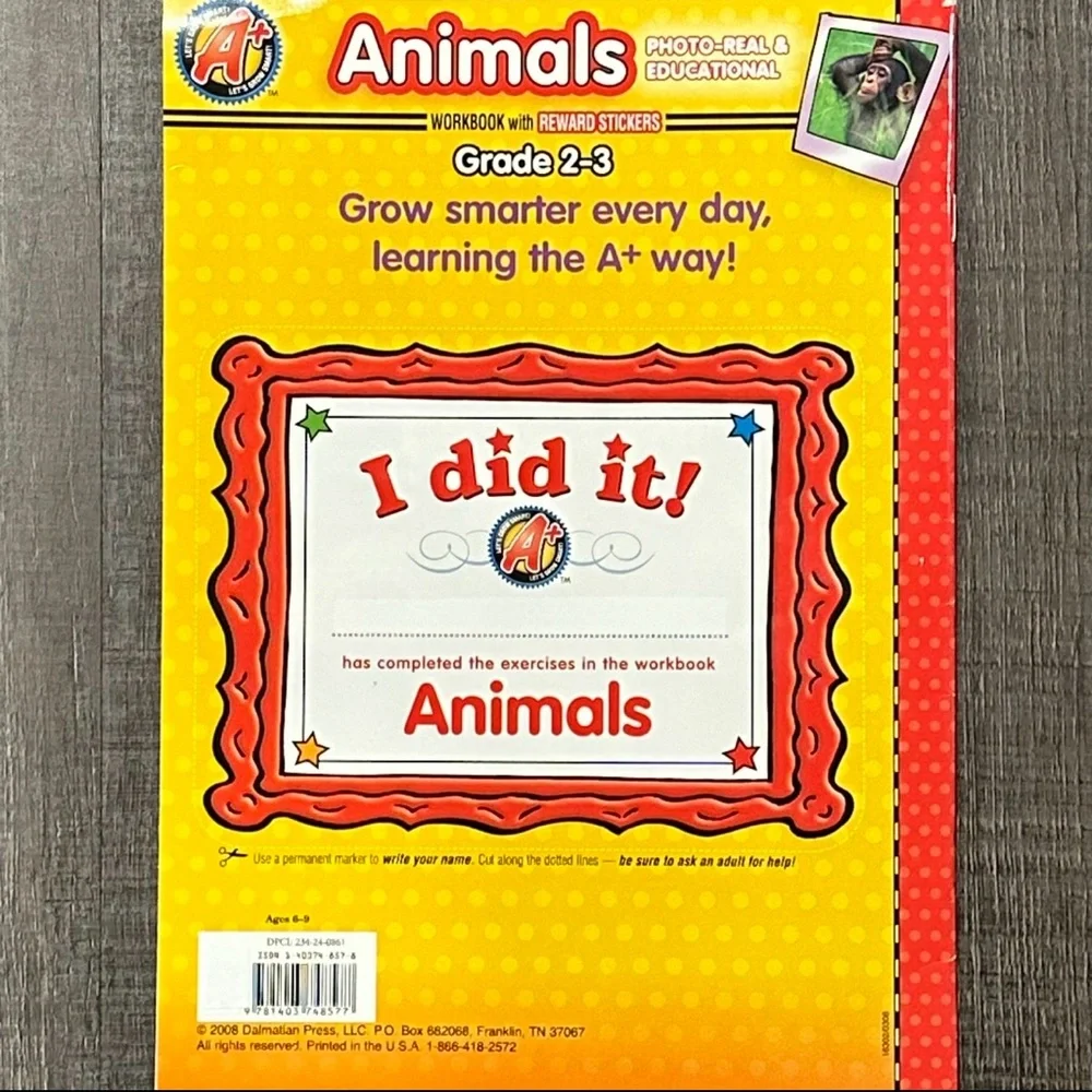 💞 New 2nd & 3rd Grade Animals Educational Science Workbook